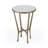 Arbuckle Hammered Aluminum and Stone Round End Table-907956536