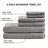 Cotton Antimicrobial Bath Towel 6 Piece Set-1700468403