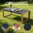 Arunas 7 Person Outdoor Conversation Furniture Set Seating Group With Wood Pattern And Cushions