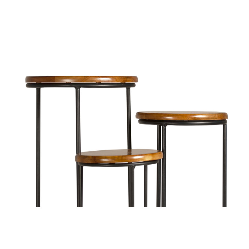 Solid Wood Nesting End Table