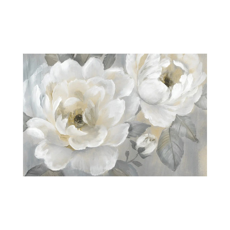 Pivoines parfaites - Estampe numérique sur toile tendue avec châssis, H 26 po x l 40 po
