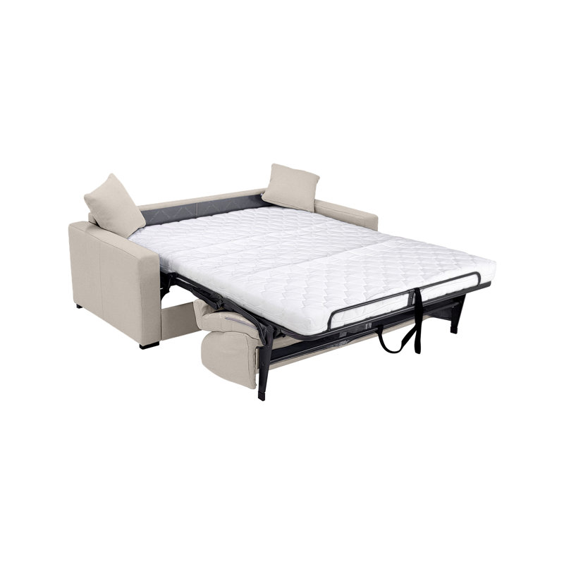 Canapé-lit gigogne de 81 po en tissu italien résistant aux taches et à l'abrasion Bjorgulfur, Tissu DuraTex sable performance