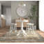 Table de bar ronde classique 30 po blanc avec piédestal compact-919717779