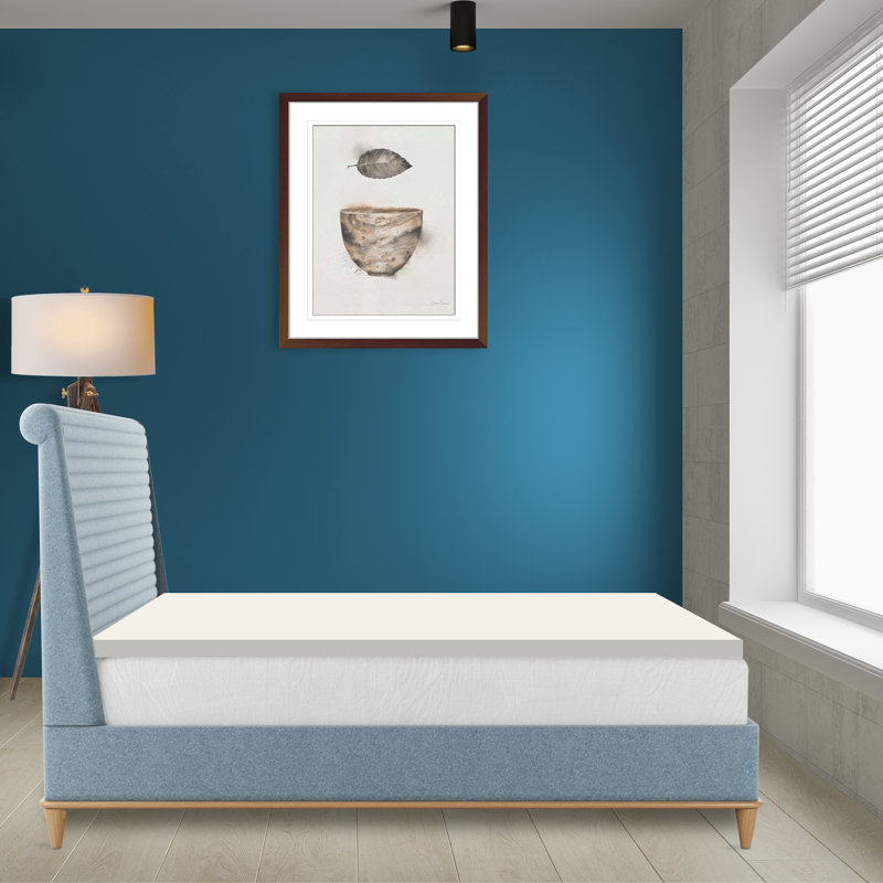 Surmatelas en mousse à densité moyenne de 2 po Shelly pour support orthopédique, couvre-lits respirants de qualité supérieure