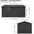 12X10 Ft Black Metal Garden Sheds Outdoor, Window, Apex Roof, Two Integrated Punched Vents, Hinged Door, Extra Security Padlock Storage With Non - Deteriorating For-128902211
