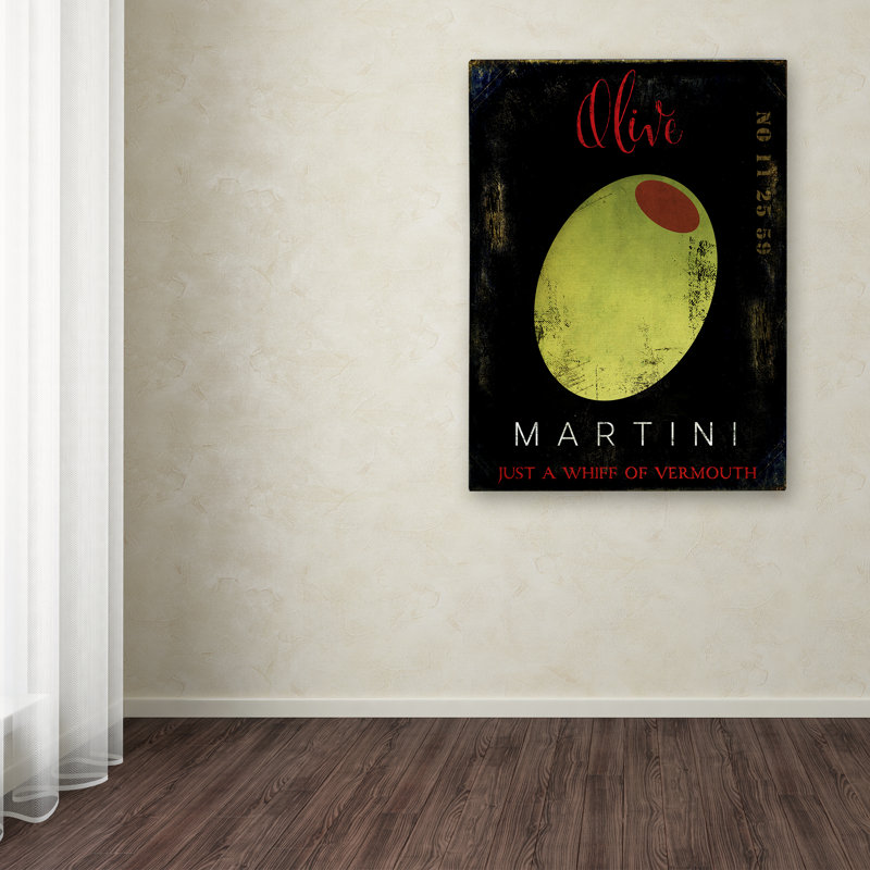 «Olive Martini I» par Jadaya, impression sur toile tendue, H 32 po x l 24 po x P 2 po
