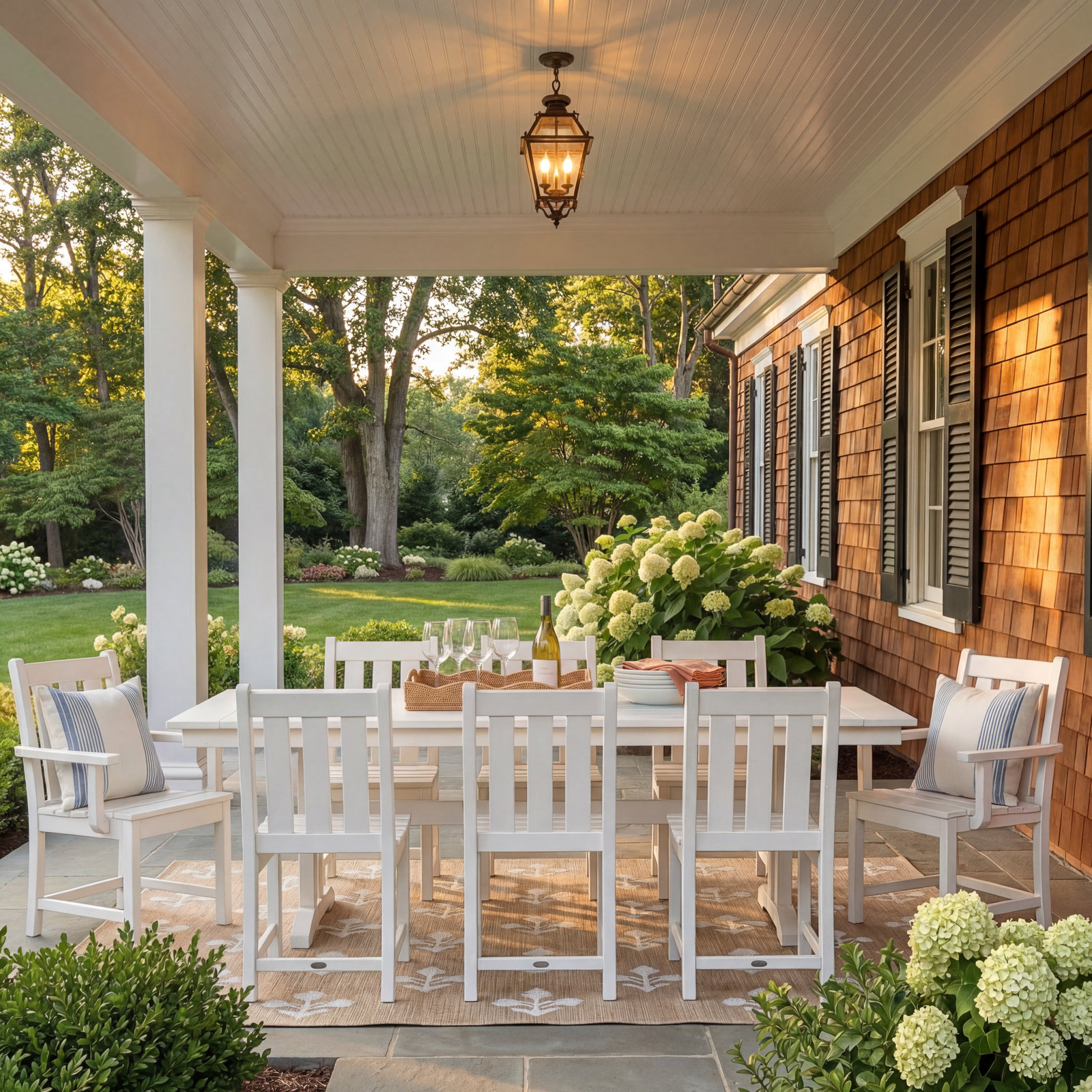 POLYWOOD® Oxford 96" Patio Dining Set, Sand