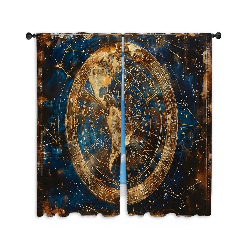 Paire de rideaux transparents en polyester Ermis, L 30 po x L 58 po