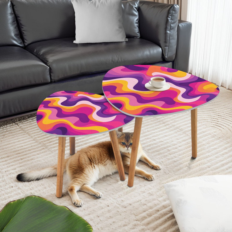 Ensemble de 2 tables gigognes Triangle Nest