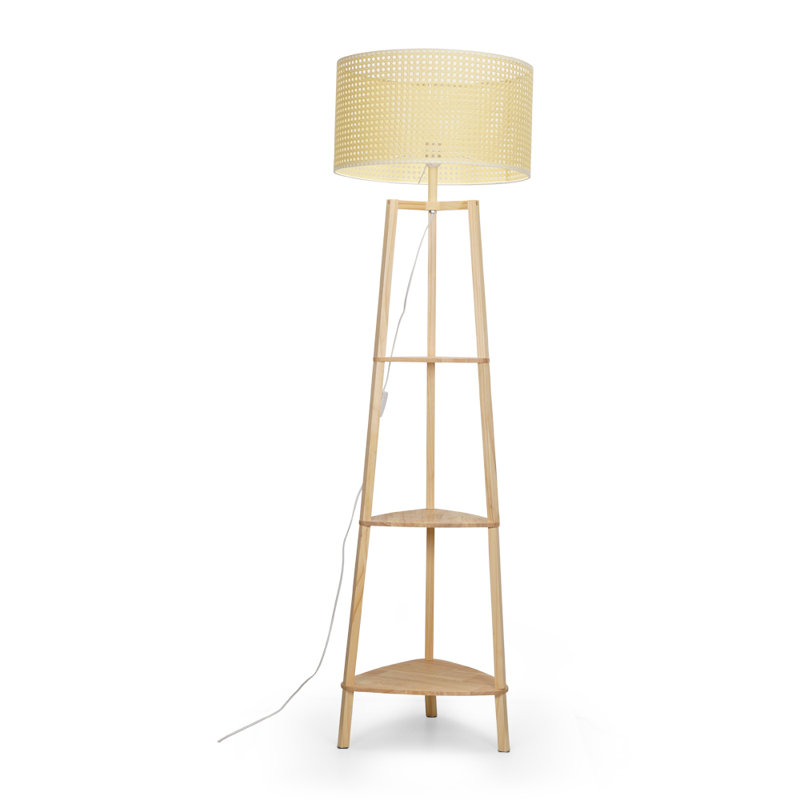 Adharv 138cm Natural Tripod Floor Lamp, Yes