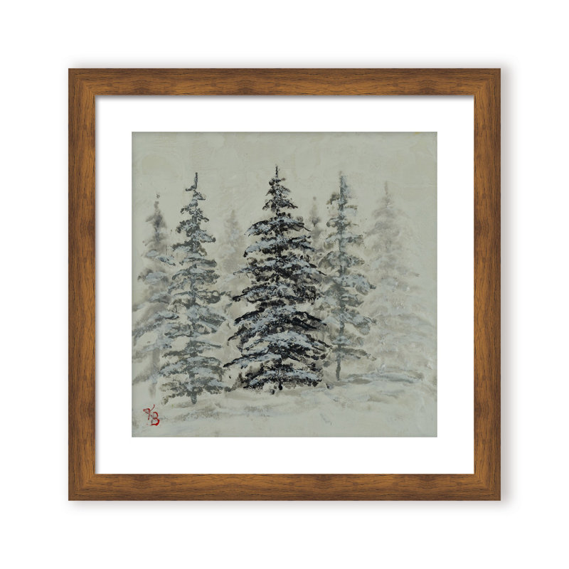 Nature Inspired "Serene Grove" Canvas Wall Art By , 30" H x 30" W, Framed Print, White