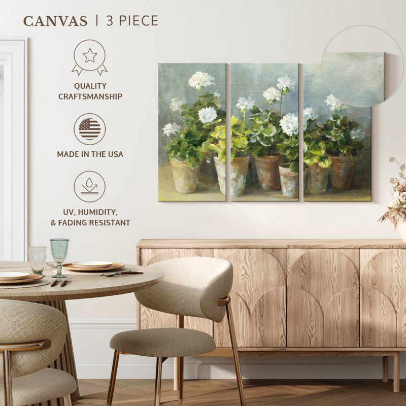 Harnek Geraniums Crop, 20" H x 33" W