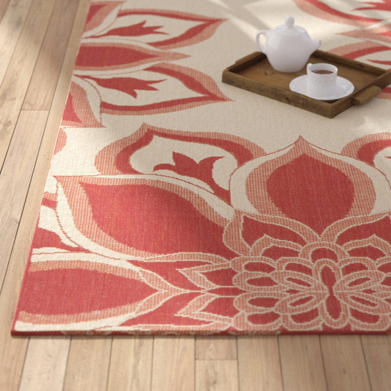 Courtyard Performance Floral Rug, Rectangle 7'10" x 10'