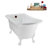 58" Streamlin Clawfoot Tub,Tray,Drain, Clawfeet-101628931-102219861