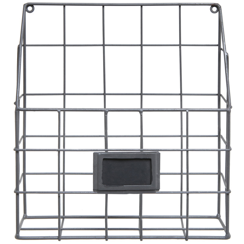 Metal Free Standing Magazine Rack, Grey