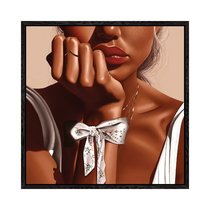 Marks In The Sand VI by Teodora Jelenic - Painting on Canvas, Black Framed, 66.04 cm H x 66.04 cm W