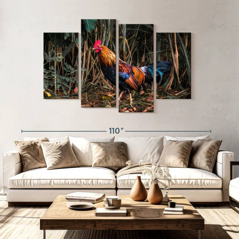 Lonely Kauai Rooster, 54"H x 84"W