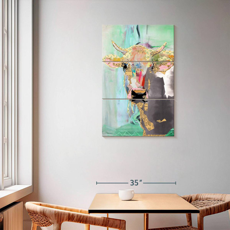 Brampt Cow Collage, 57" H x 36" W