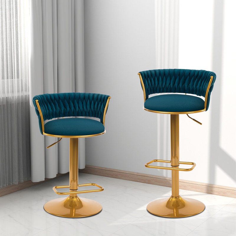 Tabouret pivotant à hauteur réglable Rucsandra Renea, Bleu
