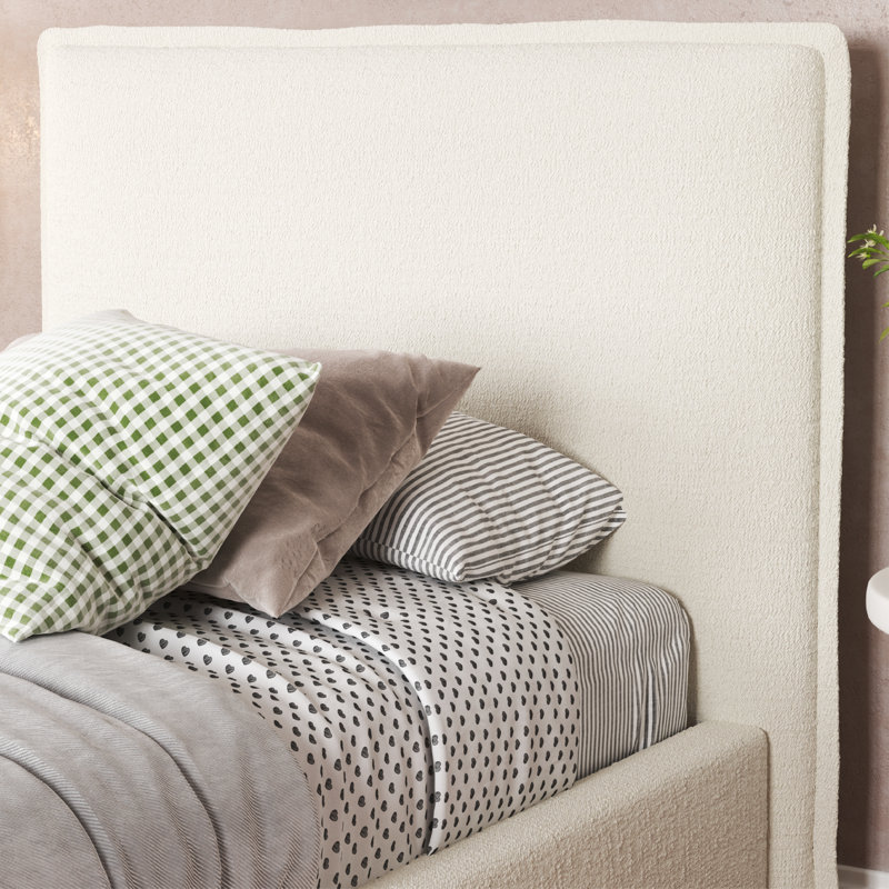 Base de lit Pelham, Twin, Crème Boucle