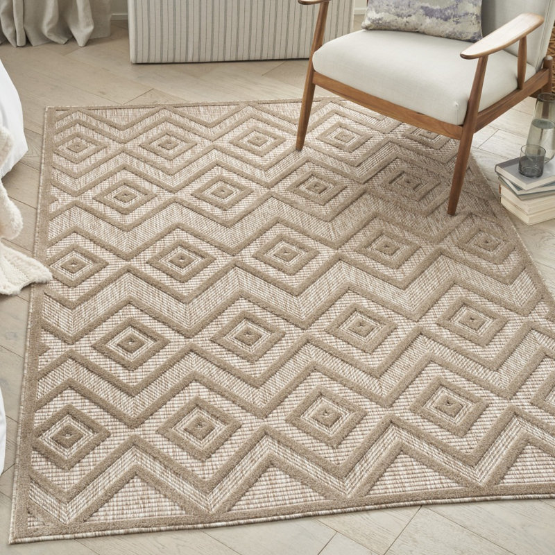 Tapis intérieur / extérieur beige naturel 5 pi x 7 pi
