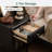 23"H Traditional Solid Wood Nightstand with Fluted Glass Door, Drawer-Left-102430244-102430248