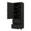 Armoire de rangement de salle de bain de 61,4 pouces de hauteur autoportante avec deux tablettes réglables-696405506