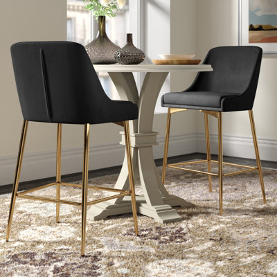 Karina Upholstered Counter Stool with Metal Frame