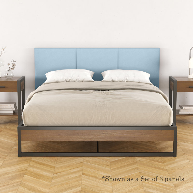 Frech Panelist Designer Vegan Leather Wall Panels: Chic & Functional Enhancements for Home and Hospitality, Bristle Blue