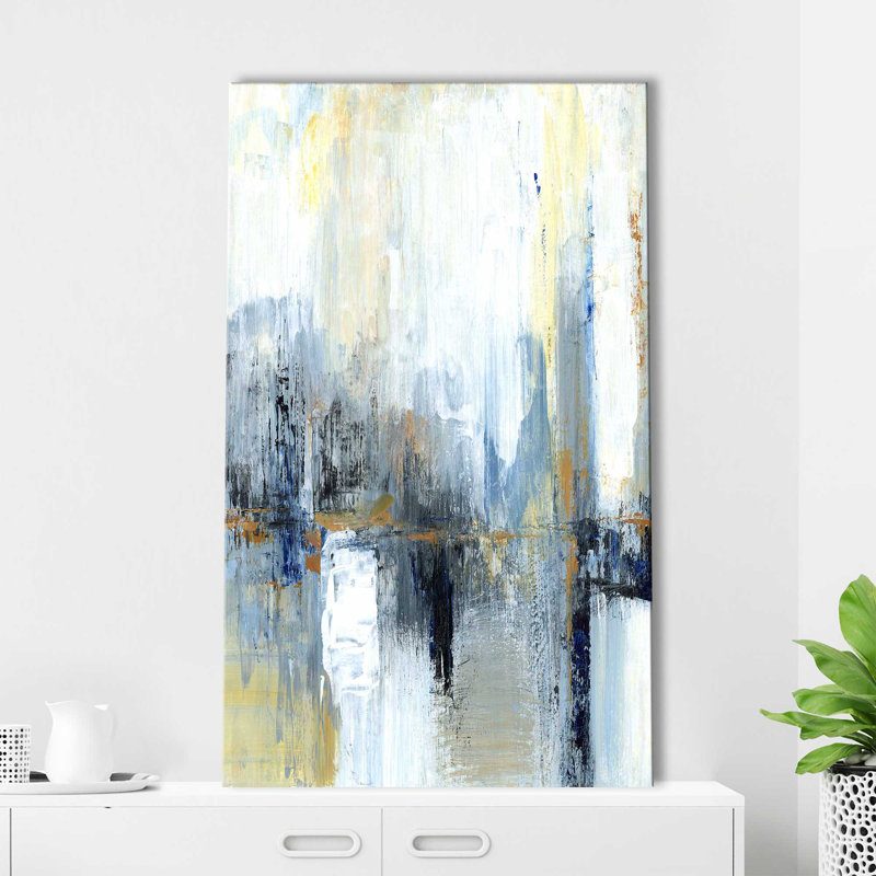 «Sweeping City I» par Tava Studios - Peinture, L 18 po x H 30 po, Toile tendue