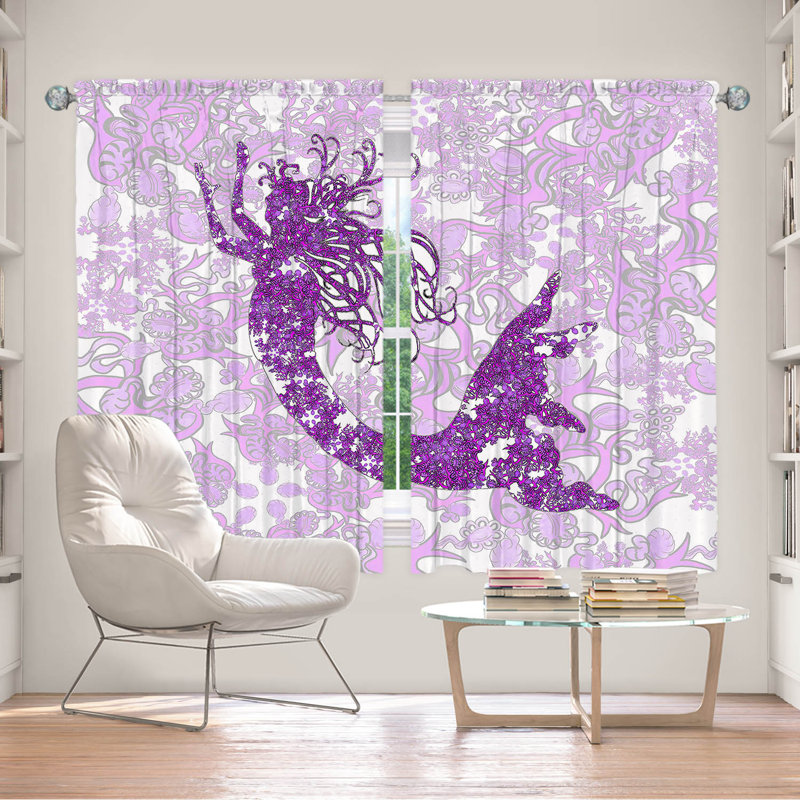 Paire de rideaux obscurcissant en polyester Rossy, L 56 po x L 78 po, Mauve