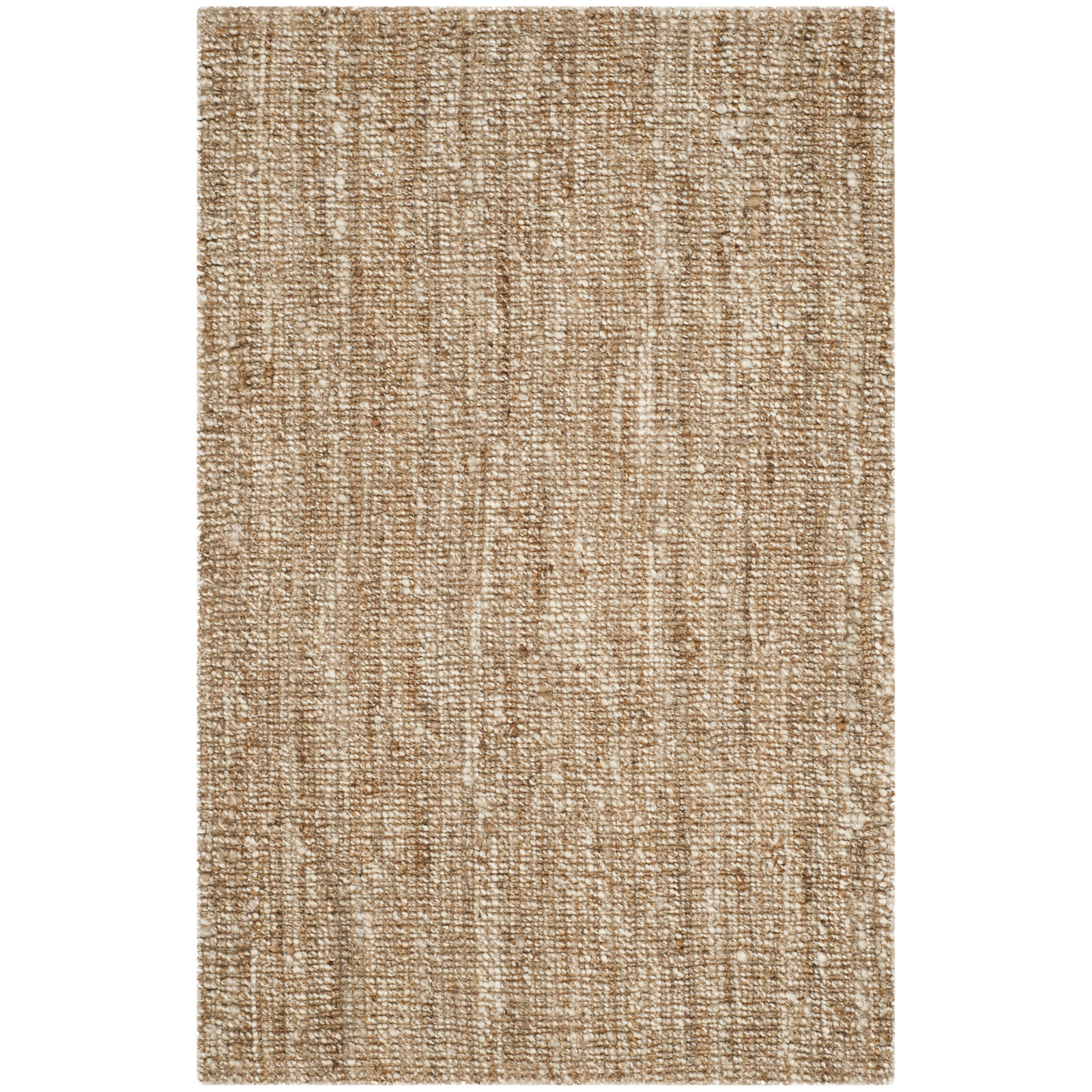 Alda Handmade Handwoven Jute/Sisal Natural/Ivory Rug, Rectangle 4' x 6'