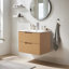 Meuble-lavabo mural simple 30 po avec lavabo en céramique-324450427-294160486