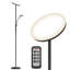 Lampe torchère et de lecture à DEL à intensité variable de 70 po Mendell, lampe principale à deux têtes 27 W / 2 000 ML et lampe de lecture latérale 7 W / 350 ML avec télécommande et commande tactile