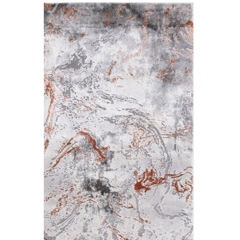 Leonidha Performance Abstract Rug, Rectangle 6'7" x 9'