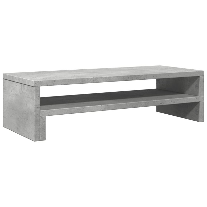 Beesan Manufactured Wood Monitor Stand, Concrete Grey