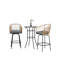 Ensemble de bar d'extérieur 3 pièces, ensemble de table et chaises de patio, ensemble de patio à hauteur de bar - 2 chaises de bar pivotantes, 1 table de bar ronde-982811228