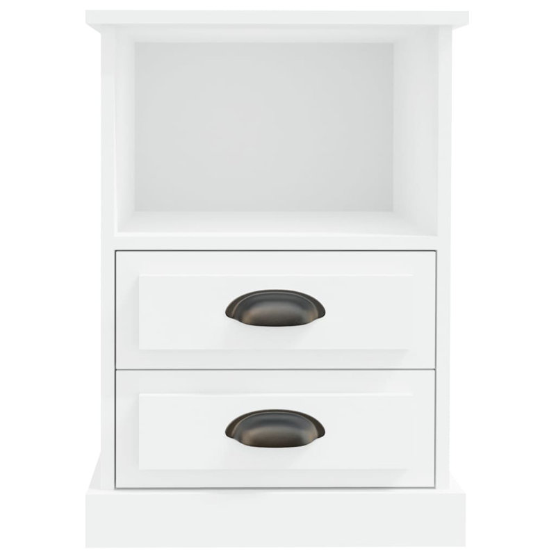 Colena 43cm W Manufactured Wood Bedside Table, White