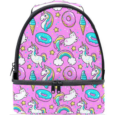 Empire Cove Insulated Lunch Bag Girls Kids Adults Cooler Food Tote Picnic Travel, Unicorn