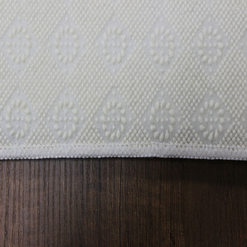 Phaedra Machine Made Power Loomed Polyester Area Rug in Gray/Ivory, Rectangle 5'11" x 9'2"