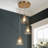 Amedeo 3 - Light Cluster Cone Gold Dining Room Pendant ETL Certified