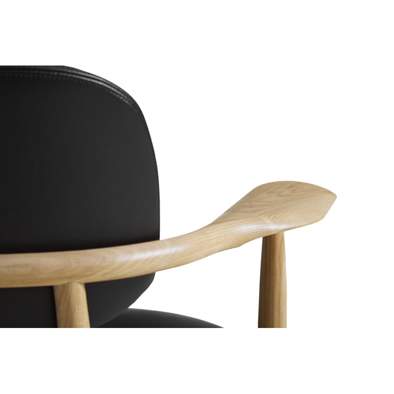 Slow Upholstered Bench, Dark Brown Oak, Steelcut Trio 796