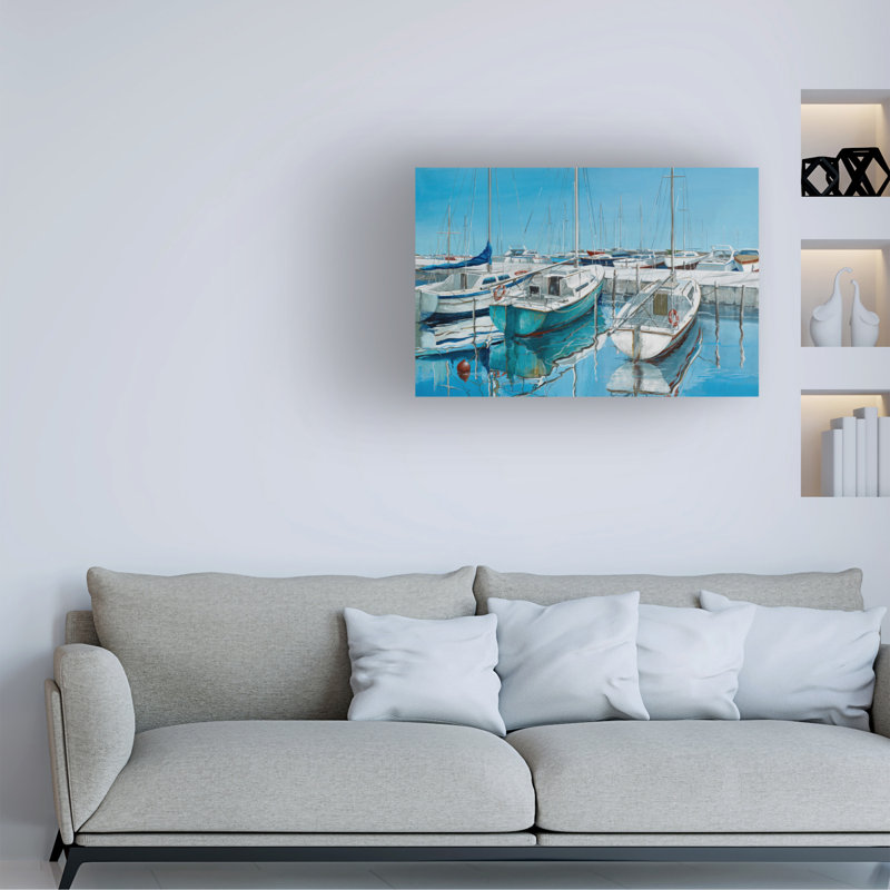 Art sur toile, "Colonie de bateaux", H 30 po x l 47 po