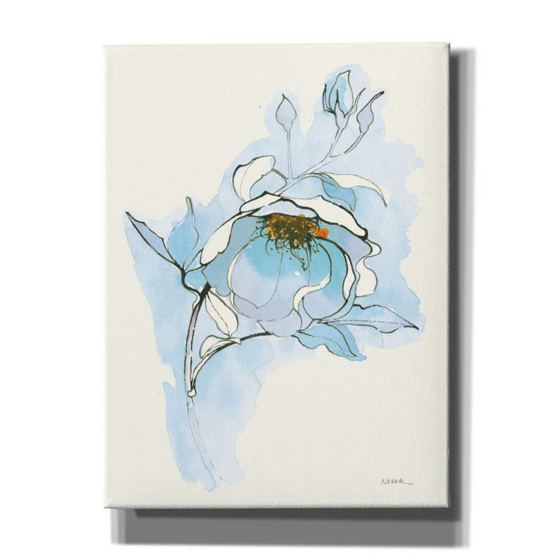 Art mural sur toile Winston Porter «Carols Roses 5 Blue» par Shirley Novak, H 16 po x l 12 po x P 0,75 po
