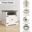 Table de chevet moderne August Grove® avec armoire et 2 prises CA intégrées et 2 ports USB, table de bout de style maison de campagne avec bar (ensemble de 2)-1709136581-1709136579