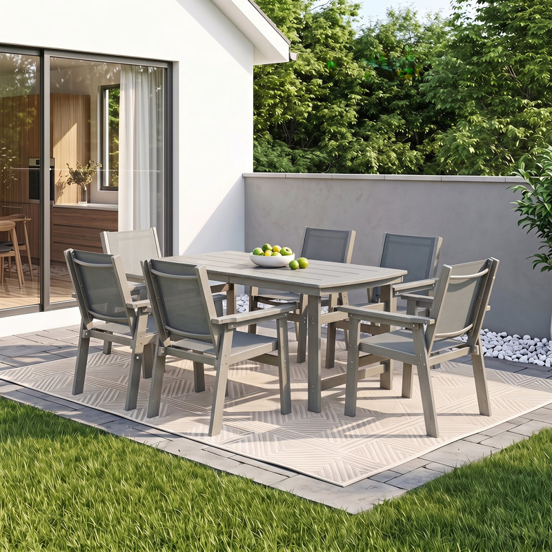 Patio Dining Set with, Gris