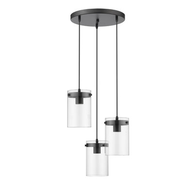 Luminaire suspendu cylindrique à 3 lumières Lambrecht