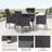 Eddiel 4 - Person Patio Dining Set with Rectangular Table