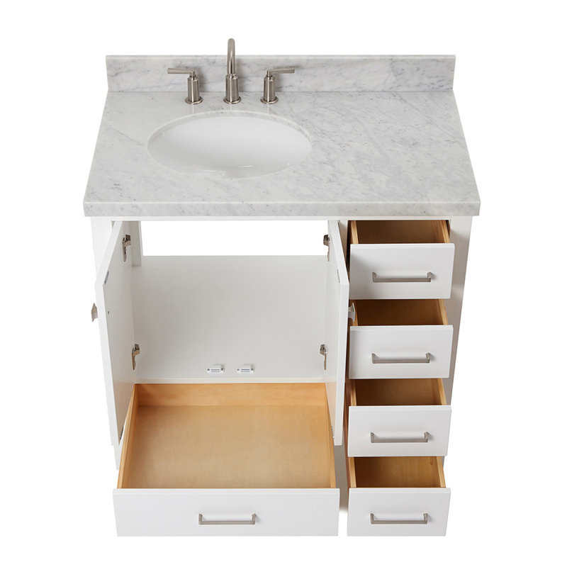 Ensemble de meuble-lavabo simple 37 po Cambridge, Blanc