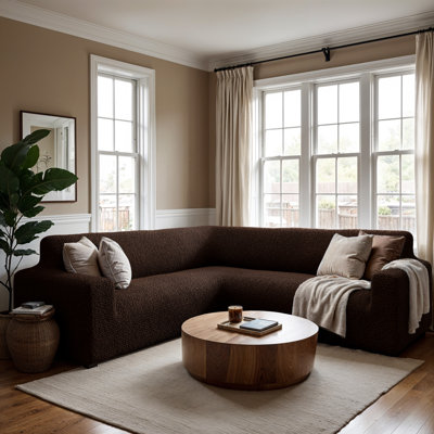 Housse extensible pour canapé d'angle - Facile à nettoyer et durable - Collection Comfort